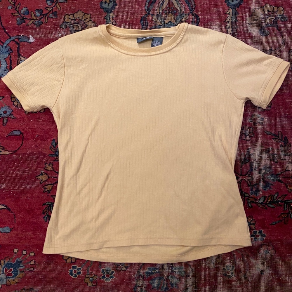 Vintage Liz Wear butter yellow top S
